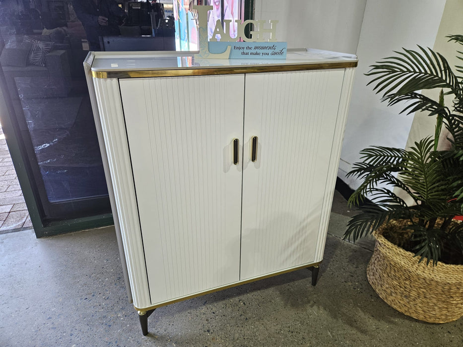 Amro 2 Door Shoe Cabinet FULLY ASSEMBLED - 85cm