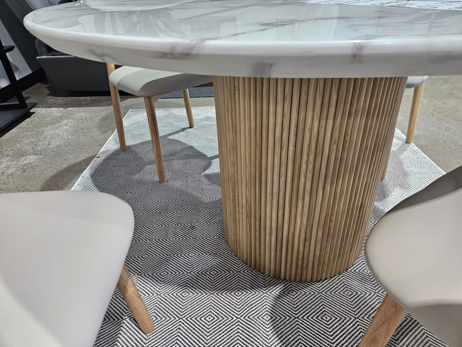 Cooper Bay Stone Top Round Dining Table Set