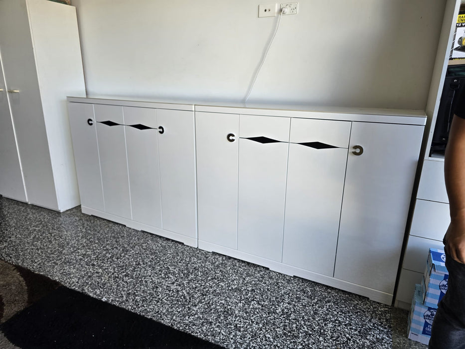 Wattle 4 Door Storage Shoe Cabinet, FULLY ASSEMBLED, Sydney