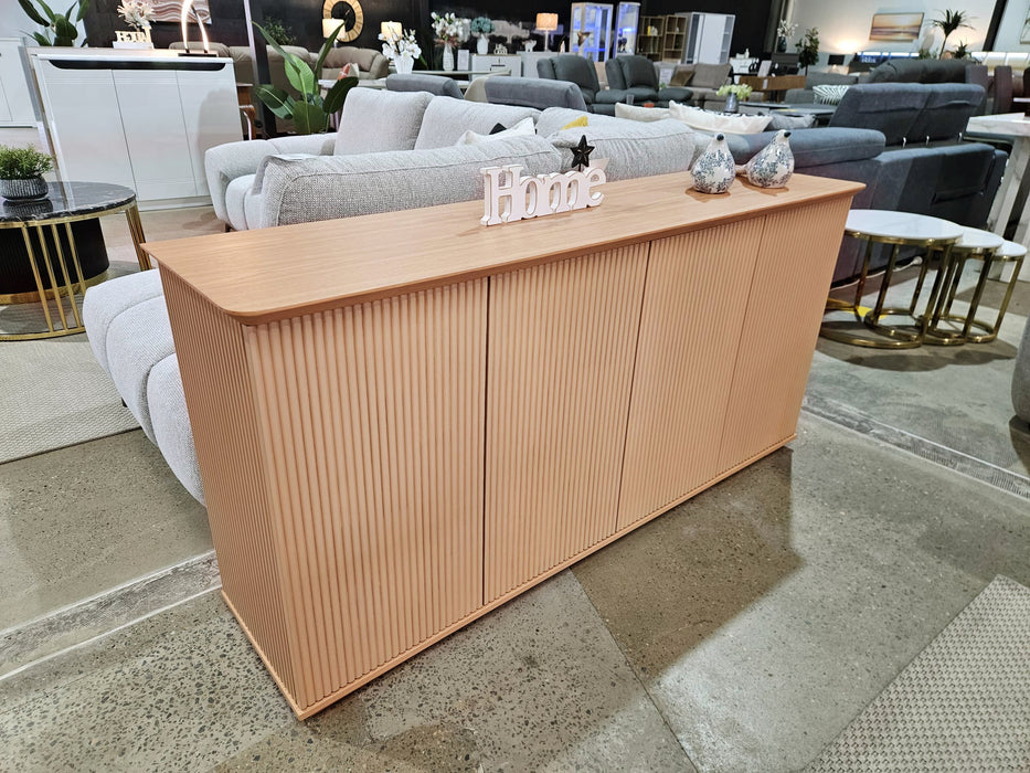 Belmore Fluted 4 Door Buffet 160cm - Natural