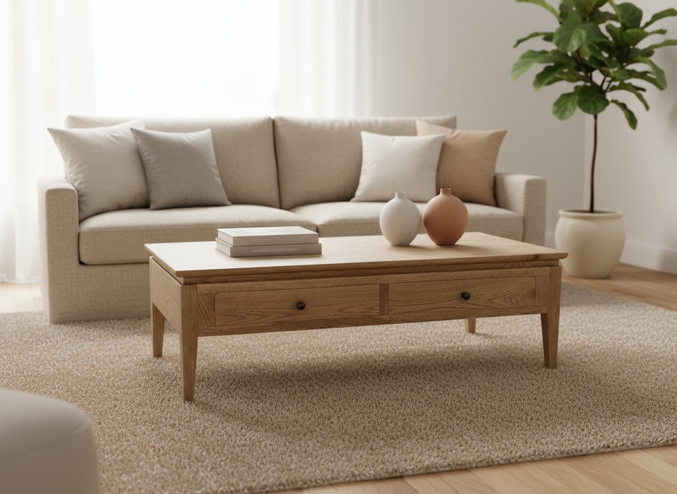 Cora 2 Drawer Timber Coffee Table