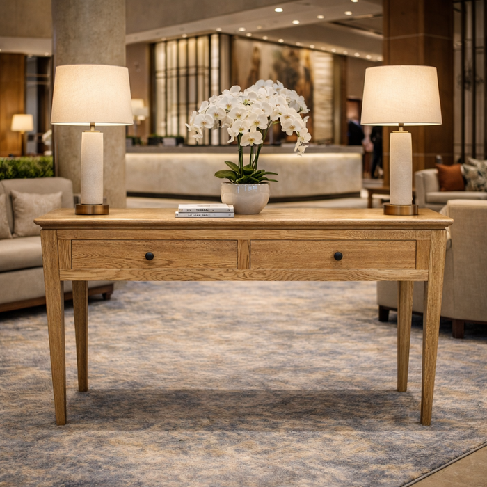 Crown 2-Drawer Hallway Console Table - 120cm