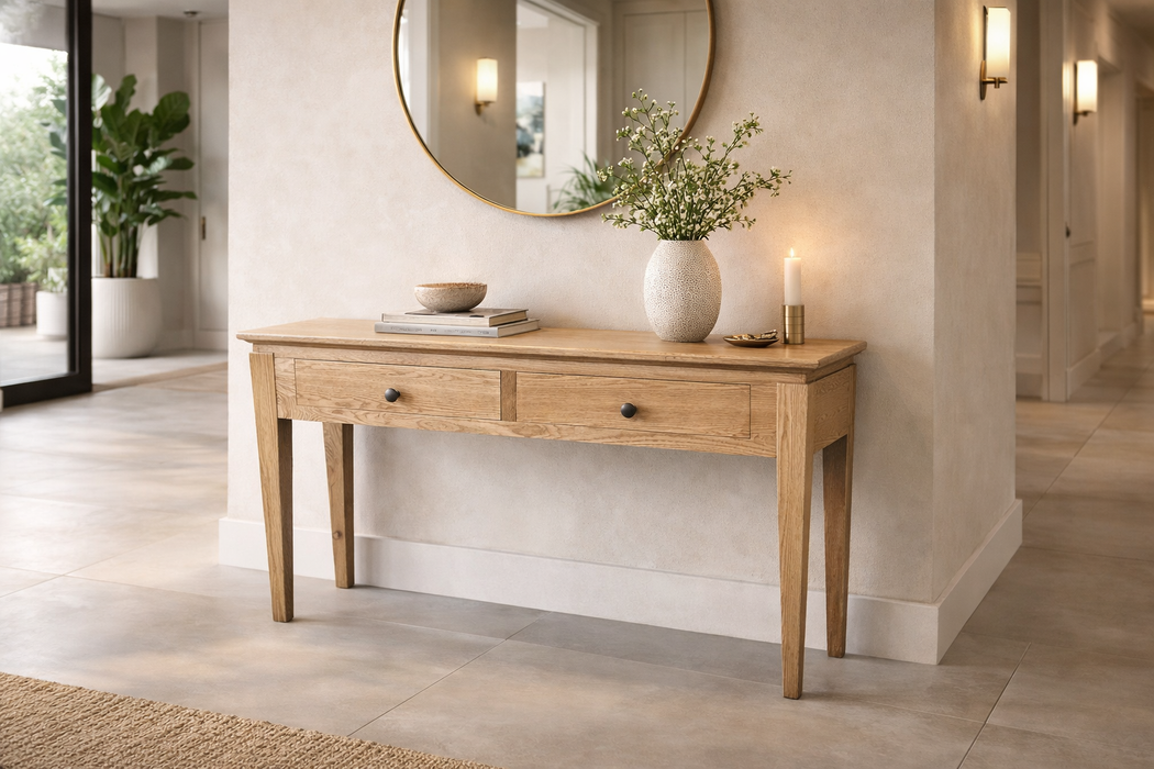 Crown 2-Drawer Hallway Console Table - 120cm