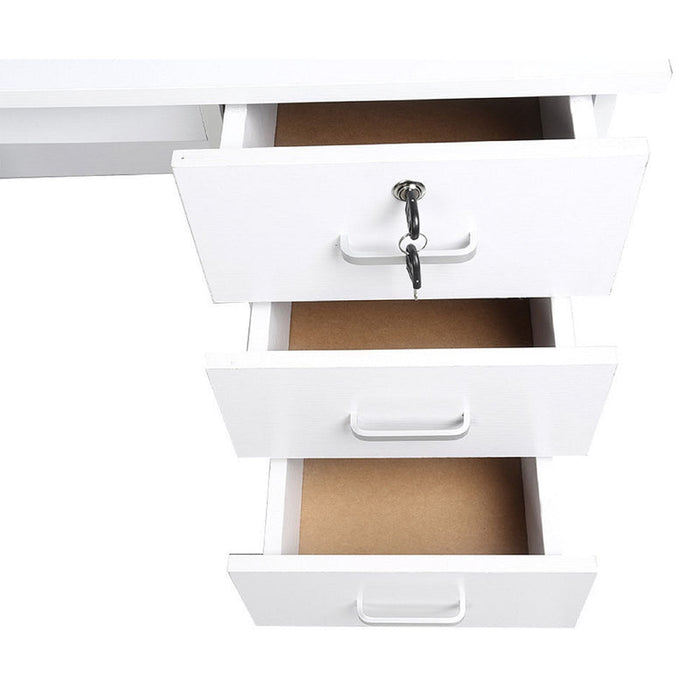 Helena 3 Drawer Study Desk - 120cm White