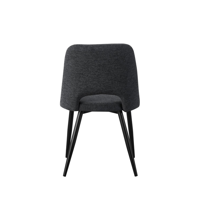 Starla 5-Piece Dining Set with Charcoal Fabric Dining Chairs, 100cm