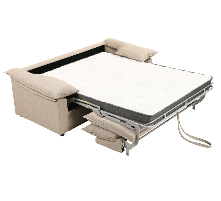 Casabela Beige 2.5 Seater Pull out Sofa Bed with Double Mattress
