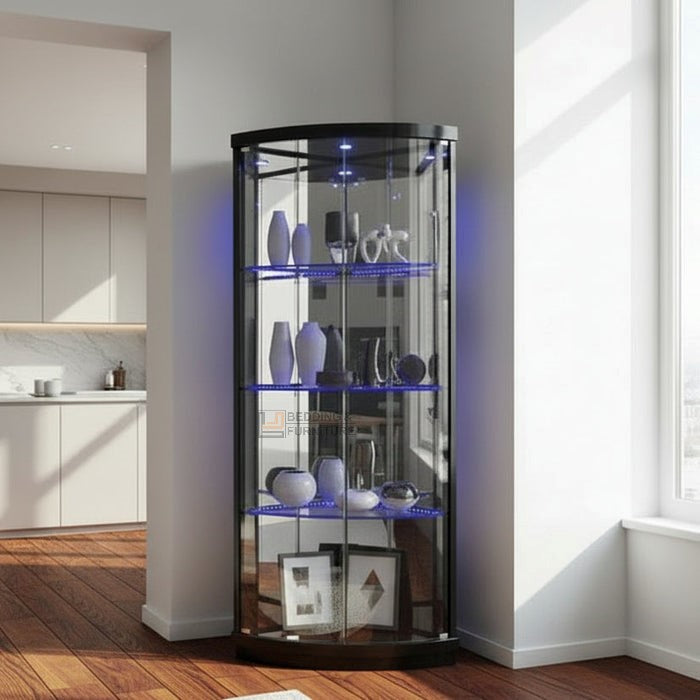 Corner Black Display Cabinet- Madrid