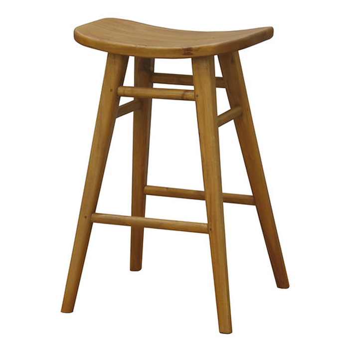 Caramel Oval Solid Timber Kitchen Counter Barstool