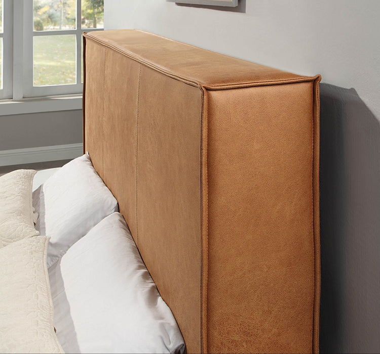 Vista Leather Look Standard Fabric Bed - King
