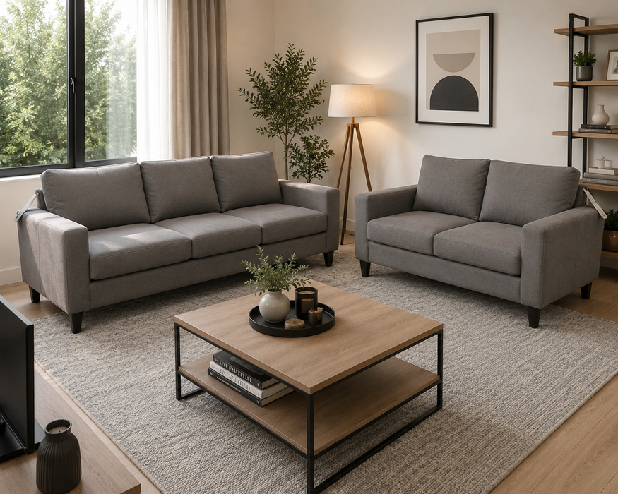 Coogee Australian Made 3 + 2 Seater Fabric Lounge