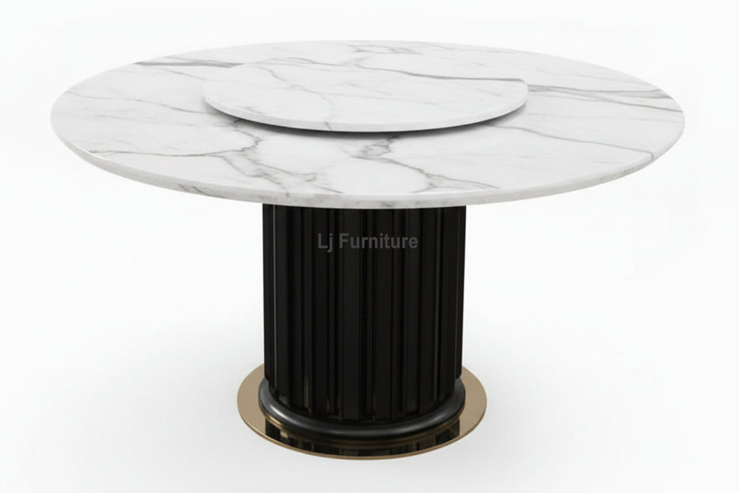 Alicia Marble Round Dining Table 135cm