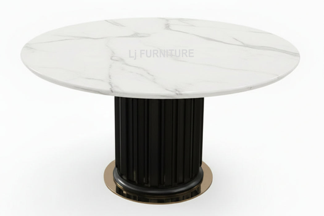 Alicia Marble Round Dining Table 135cm
