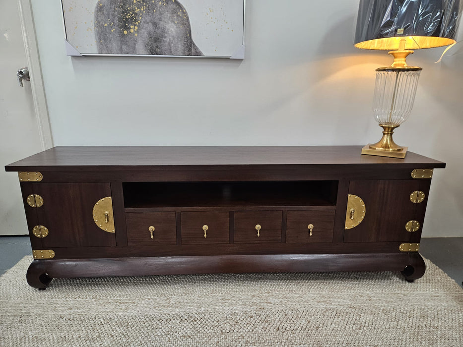 Lili Entertainment Vintage Unit, Mahogany