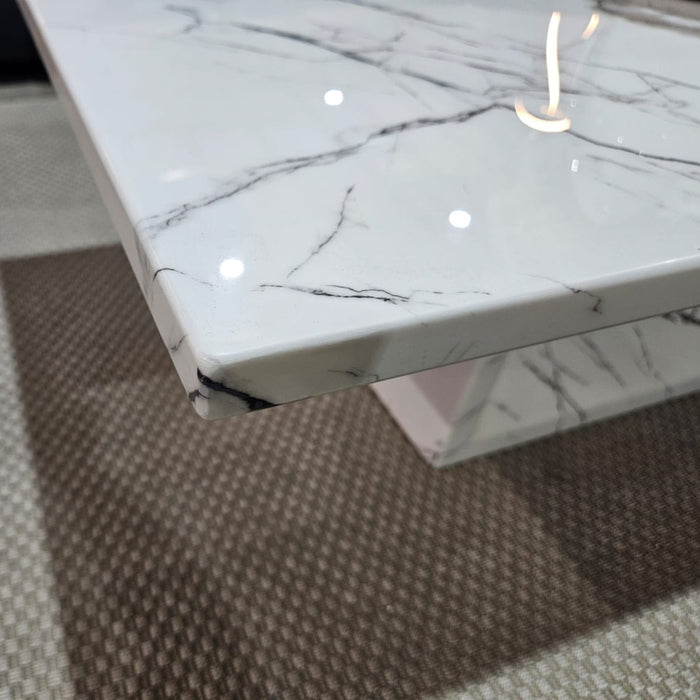 White Monaco Marble Coffee Table