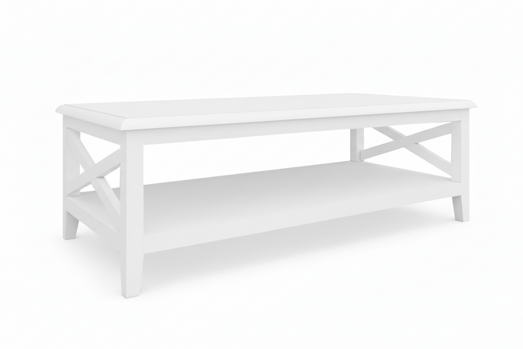 Hampton White Rectangular Coffee Table , 120cm
