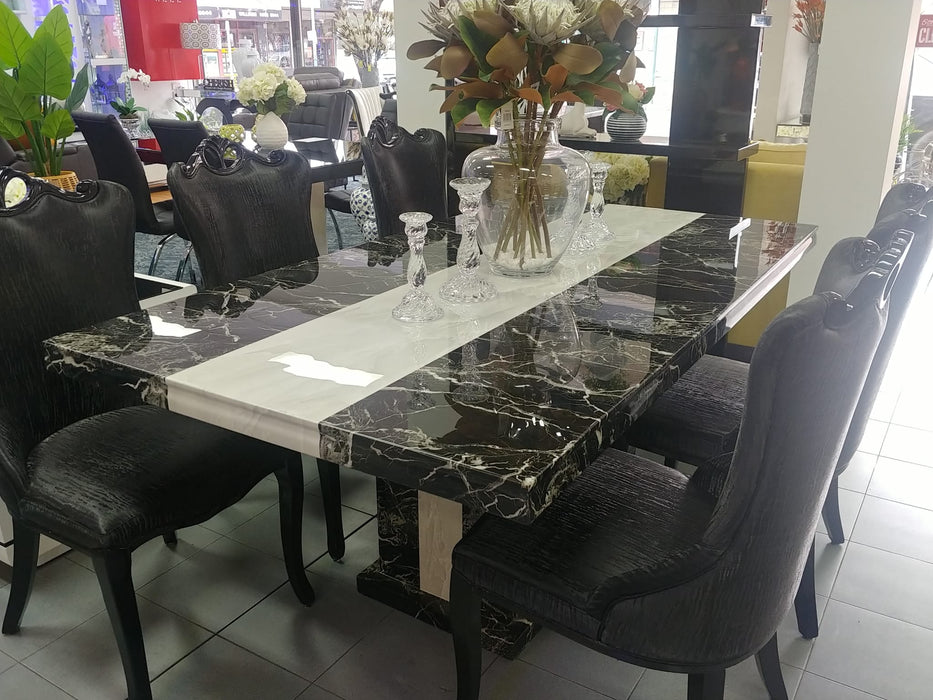 Black Madison Marble Dining Table 160, 180, 200cm