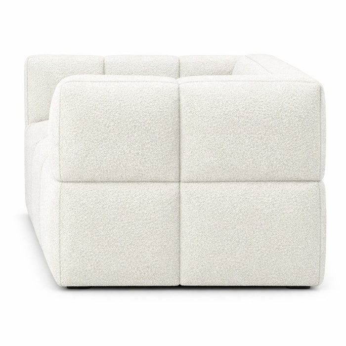 Regent White 3-Seater Bouclé Fabric Sofa