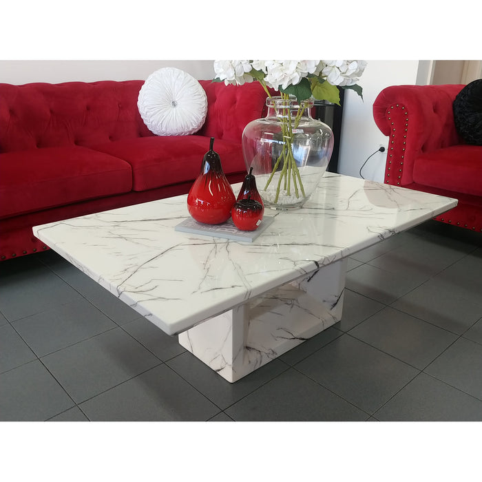 White Marble Coffee Table 130cm