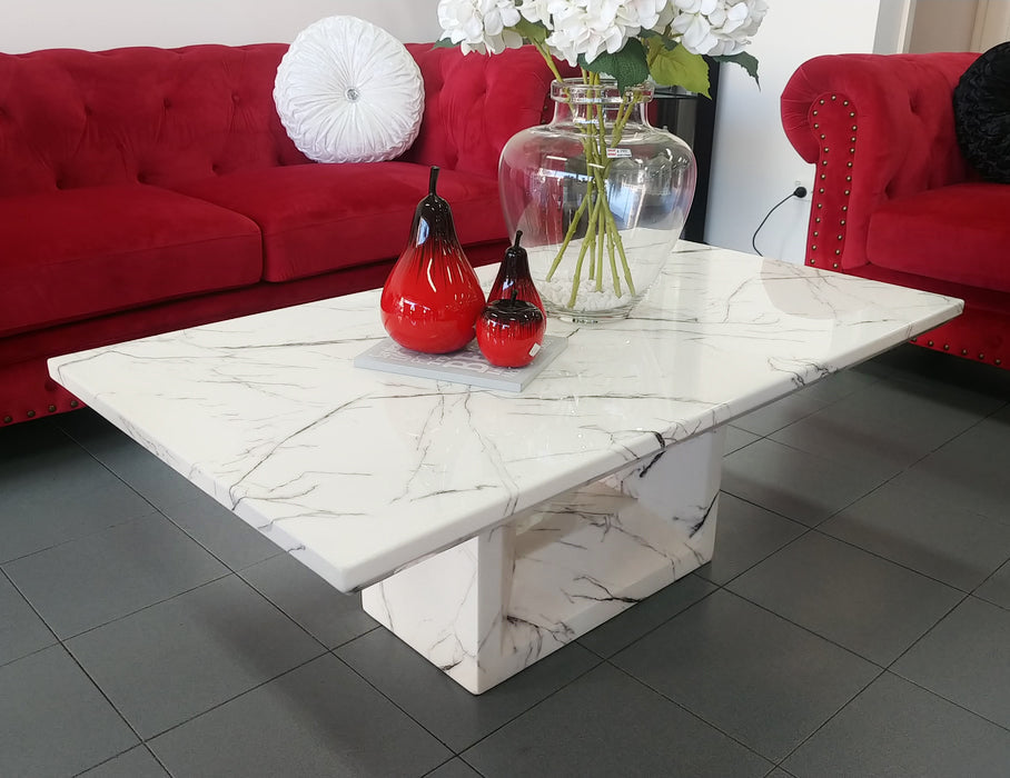 White Monaco Marble Coffee Table