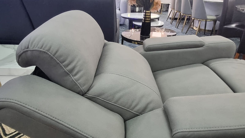 Academy Fabric Grey Power Recliner Armchair Sydney