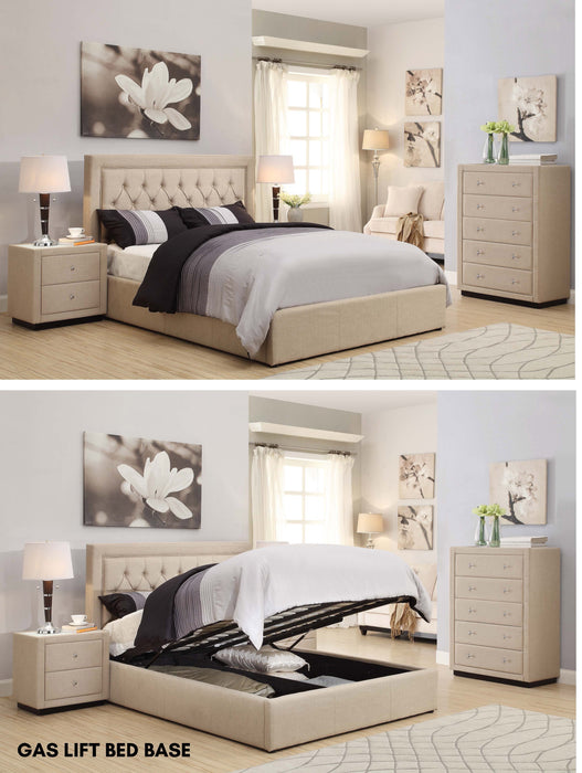 Nelson Fabric Queen Bed Frame