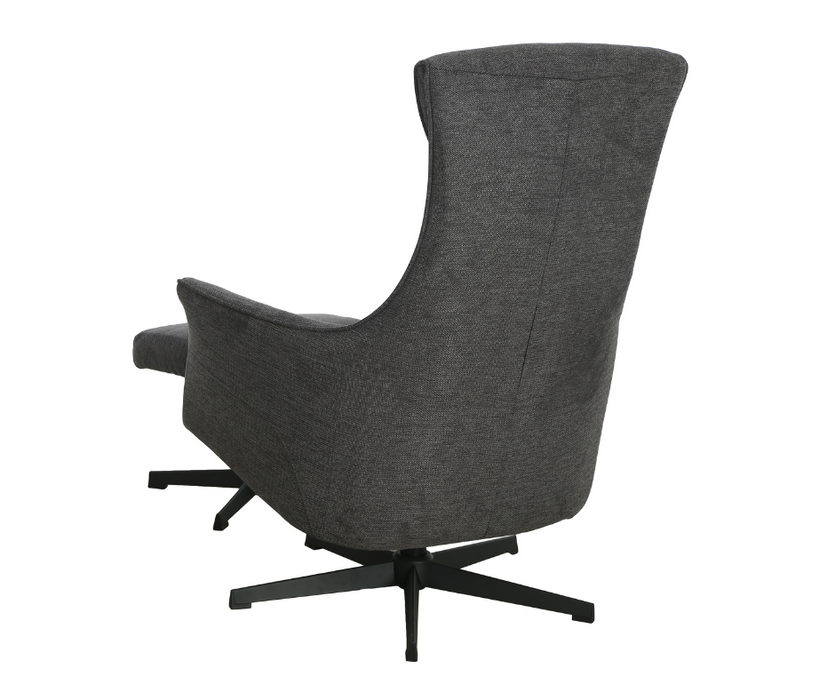 Miami Armchair with Footstool - Grey