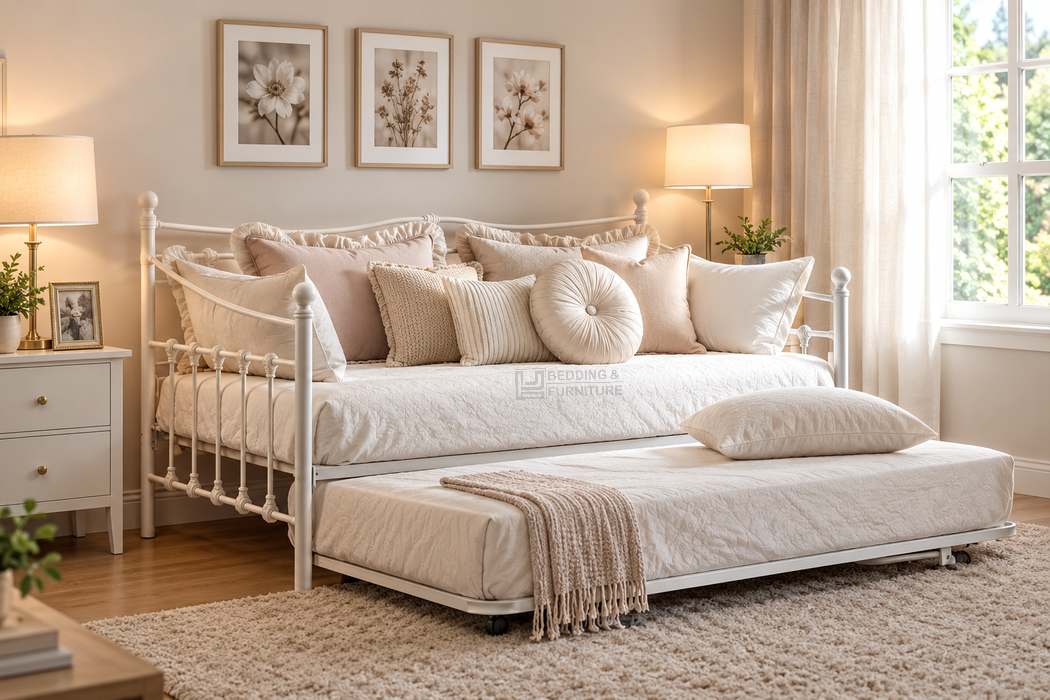 Avoca White Day Bed with Trundle