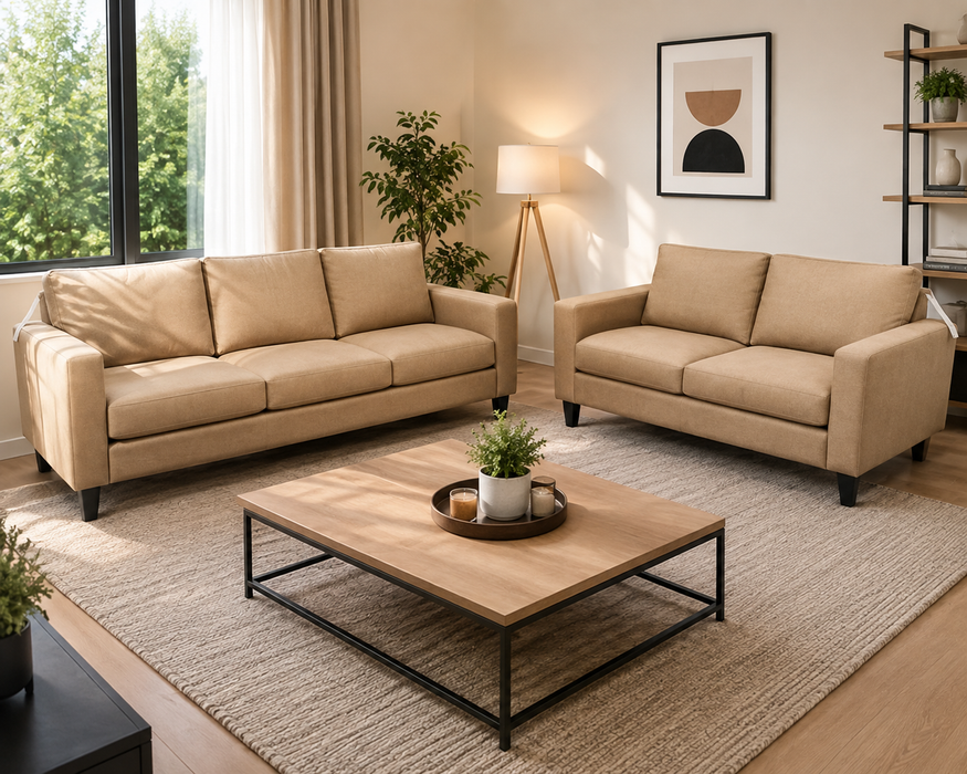 Coogee Australian Made 3 + 2 Seater Fabric Lounge