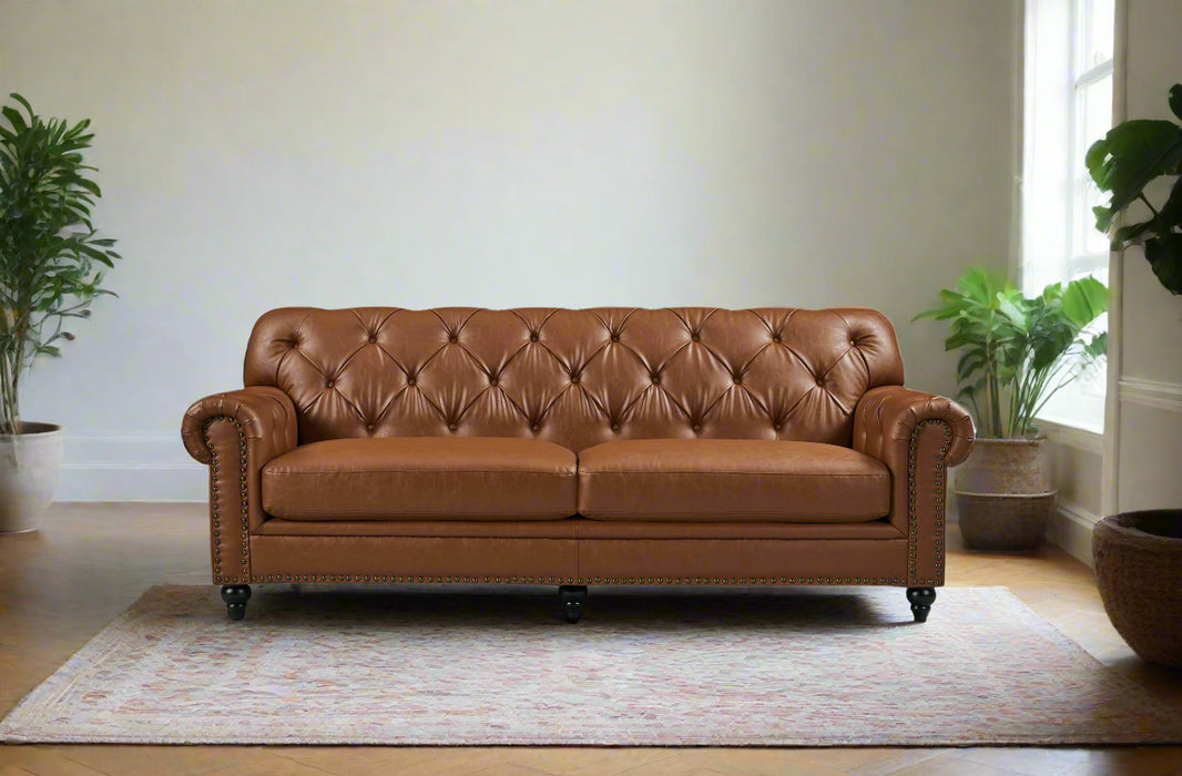 3 Seater Barclay Chesterfield PU Leather