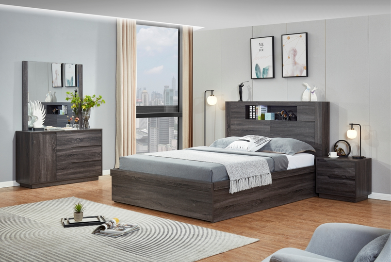 Boston Queen Gas Lift Storage Bed Frame