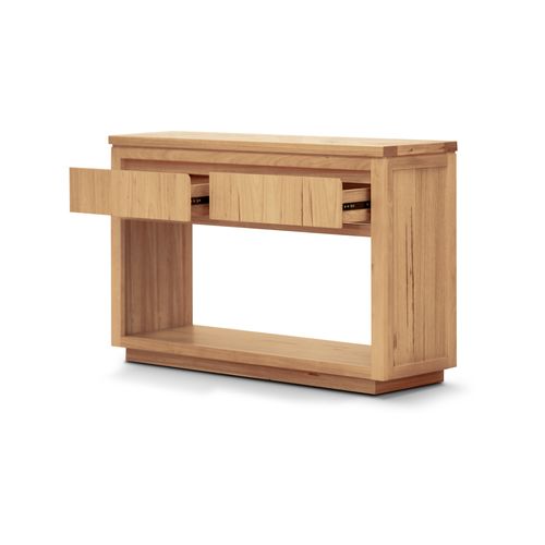 Natural Console Hall Entry Table Parquet Top 119cm