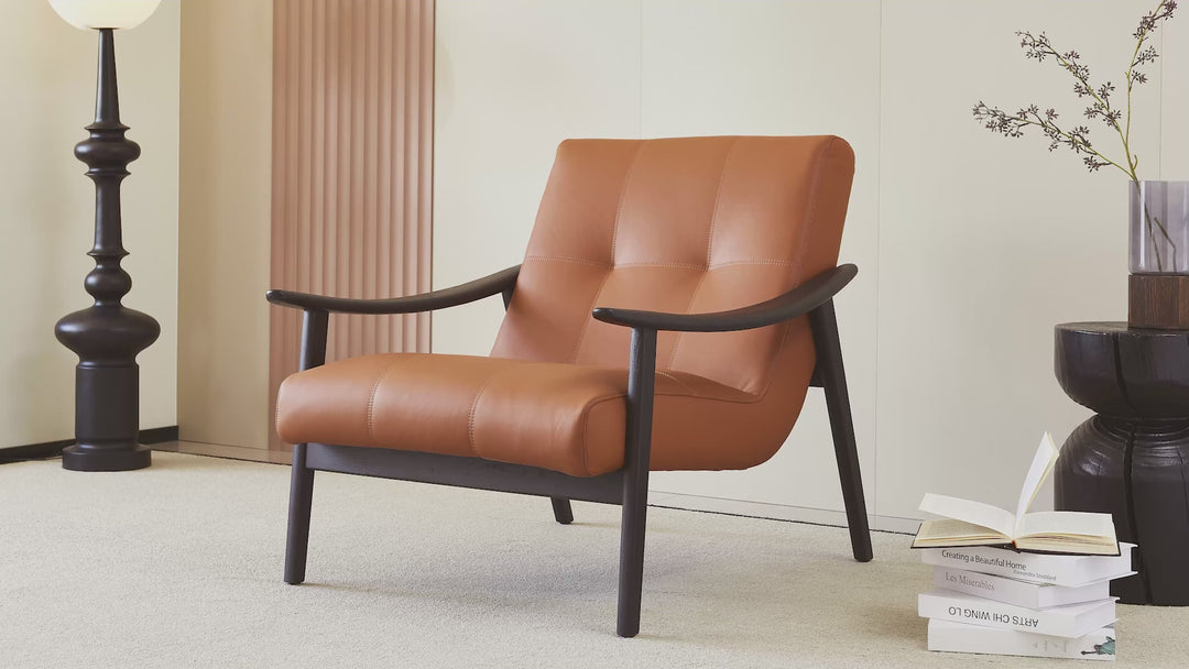 Modern Genuine Leather Armchair