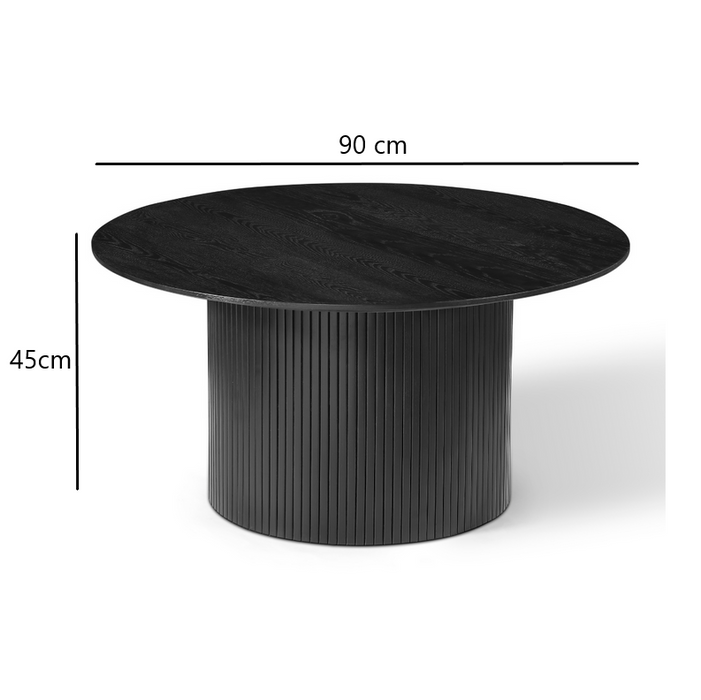 Wilma Round Coffee Table Black