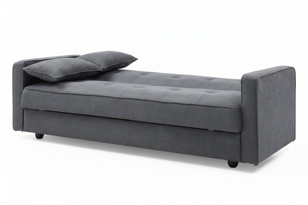 Junny Sofabed with Storage in Fabric Blue