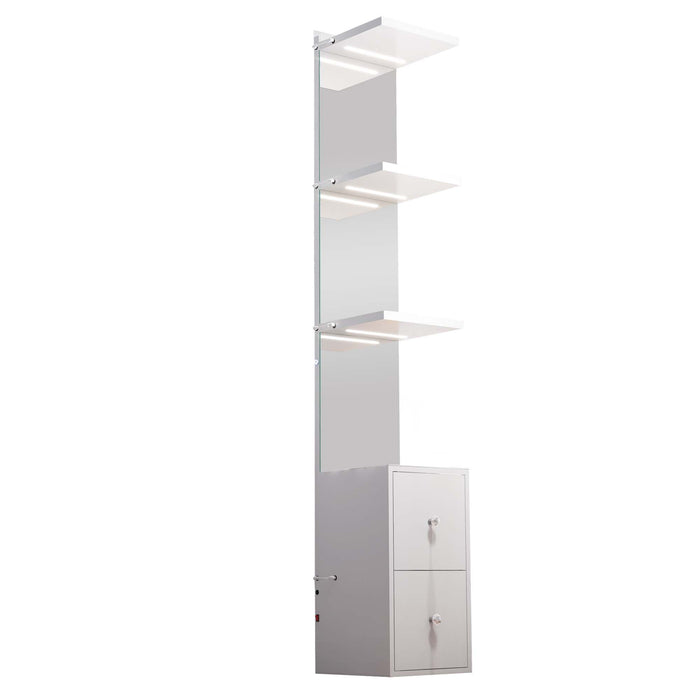Vanessa Dresser Display Shelves - White