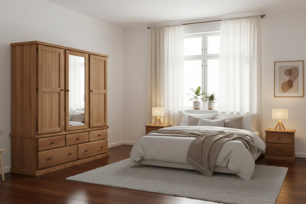 Large 3 Door Timber Robe 182cm " Proudly Australian Made "