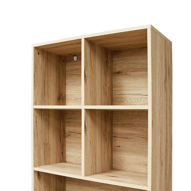 Oak Niva 5 Tier Oak Bookshelf with Drawer