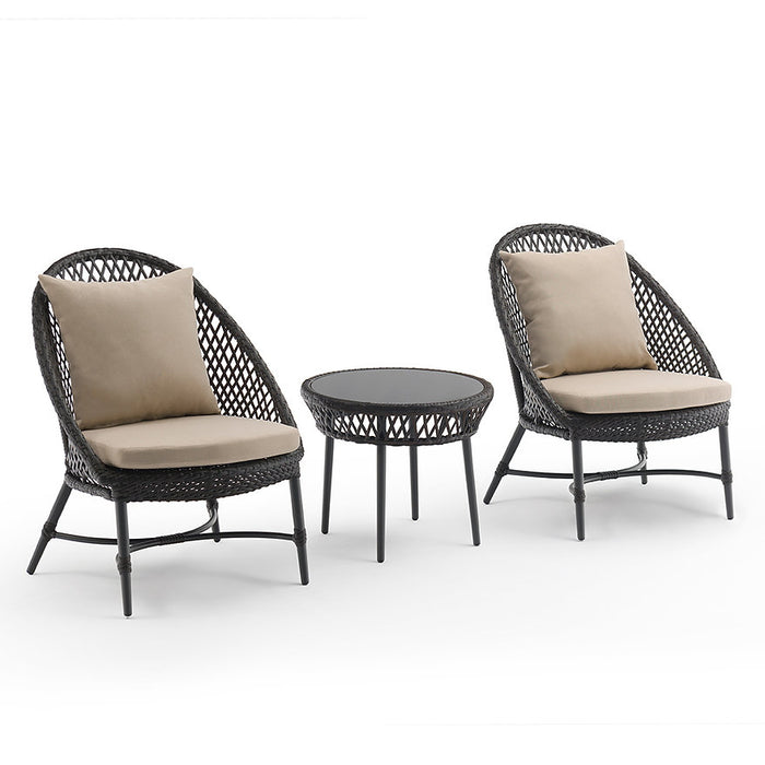 Dark Brown Palawan Outdoor 2 Seater Lounge Set