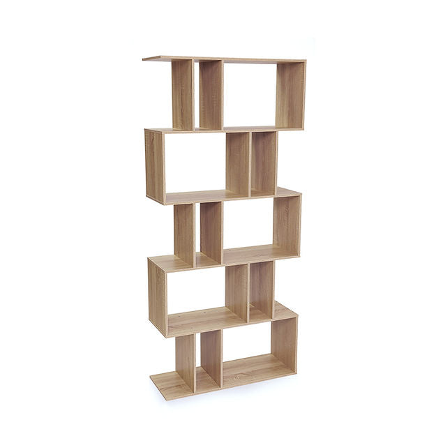 Oak 5 Tier Display Bookshelf