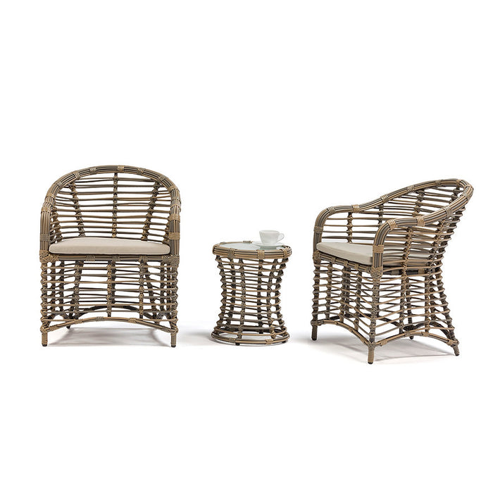 Grey Florida 2 Seater Outdoor Set with Coffee Table