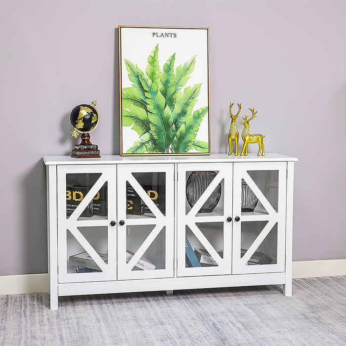 Hamptons Buffet Sideboard with 2 Glass Doors