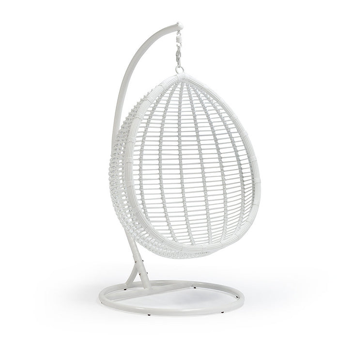 Shena Outdoor Rattan Hanging Swing Chair White