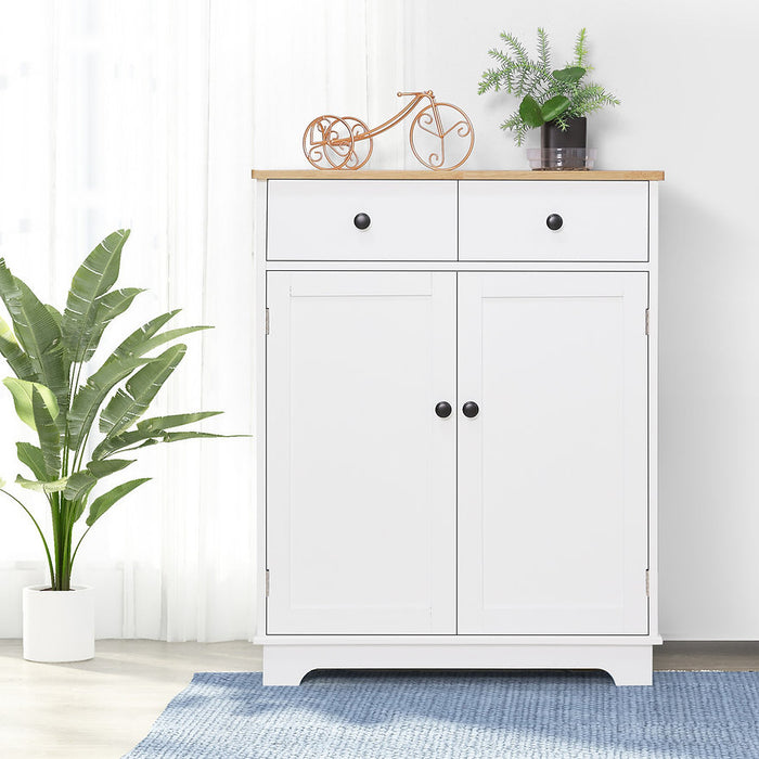 Elwood 68cm 2 Door 2 Drawer Storage Cabinet