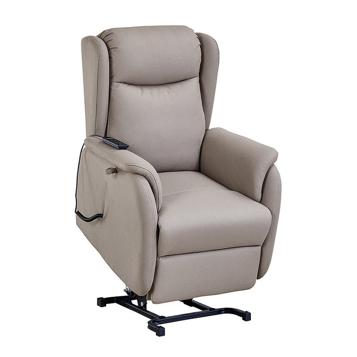 Beige Hobart Electric Lift Up Recliner Armchair with Remote Control