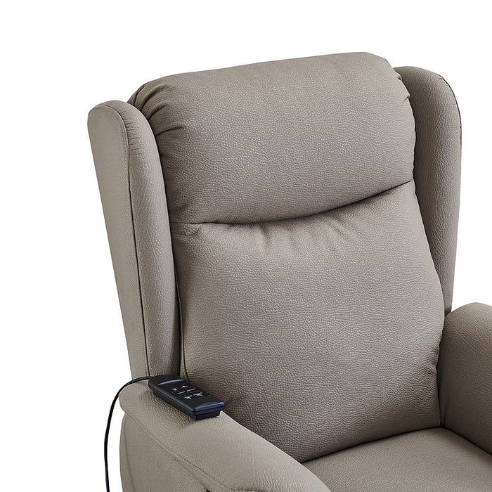 Beige Hobart Electric Lift Up Recliner Armchair with Remote Control