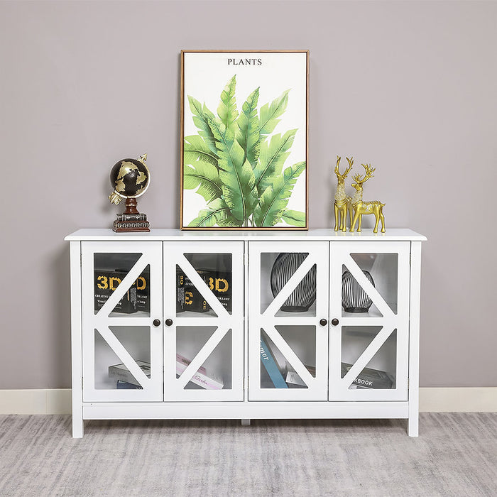 Hamptons Buffet Sideboard with 2 Glass Doors