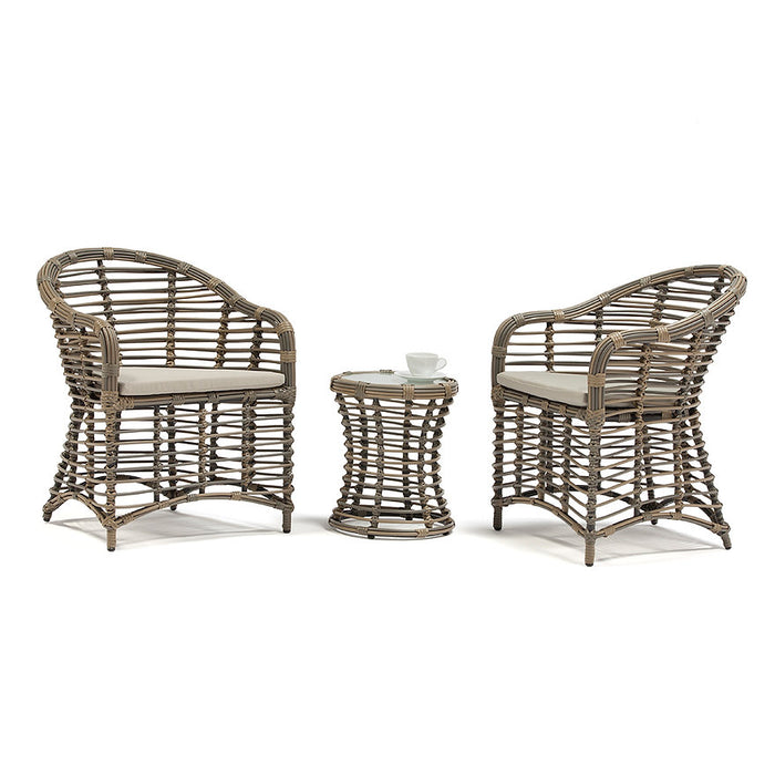 Grey Florida 2 Seater Outdoor Set with Coffee Table