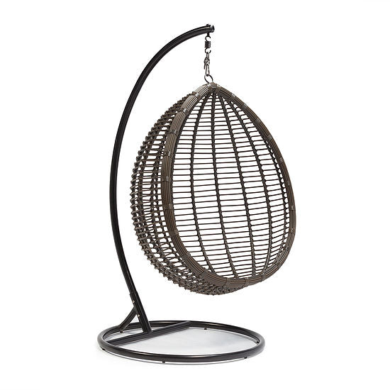 Shena Outdoor Rattan Hanging Swing Chair Brown