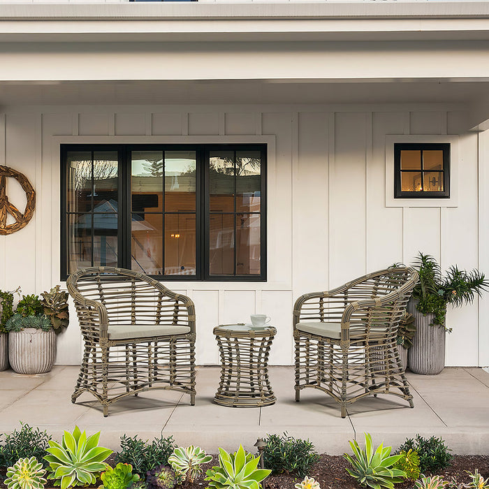 Grey Florida 2 Seater Outdoor Set with Coffee Table