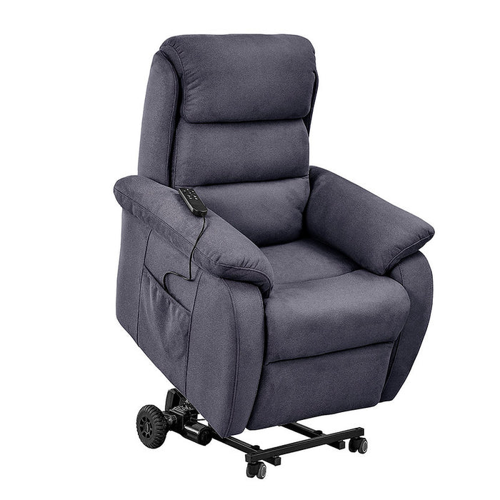 Brighton Electric Recliner Lift Chair with Wheels Dark Grey